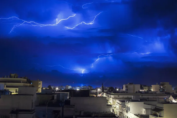 Thunderstorm in Olhao city