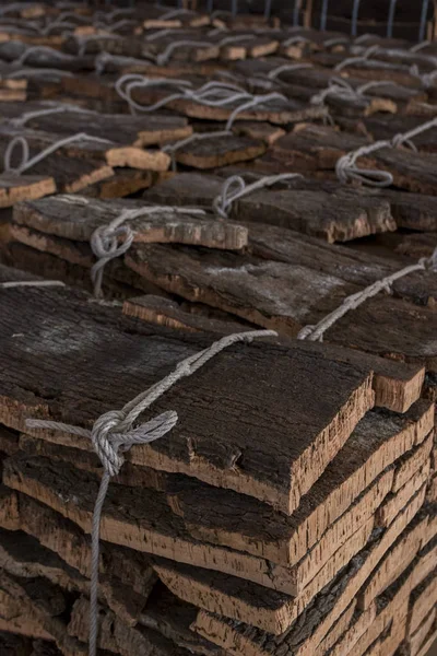 Cork bale stacking — Stock Photo, Image