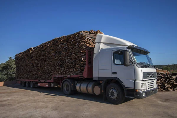 Ciężarowych transportujących cork — Zdjęcie stockowe