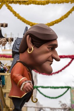 Loule, Portekiz - Şubat 2017: Renkli karnaval (Carnaval) geçit 