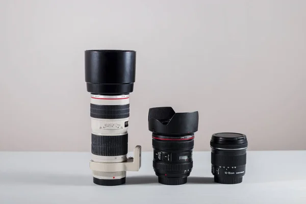 Professional camera lenses — Stock Photo, Image