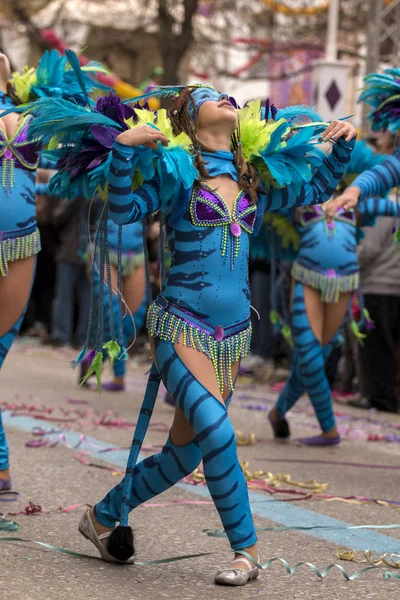 Loule, Portekiz - Şubat 2017: Renkli karnaval (Carnaval) geçit — Stok fotoğraf