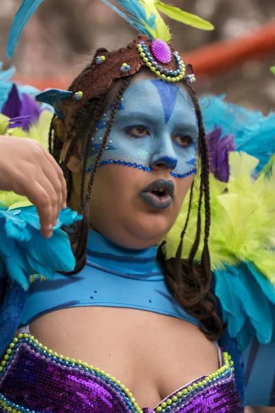 LOULE, PORTOGALLO - FEB 2017: Carnevale colorato (Carnevale) Parade — Foto Stock