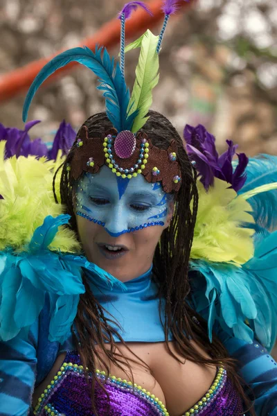 LOULE, PORTOGALLO - FEB 2017: Carnevale colorato (Carnevale) Parade — Foto Stock