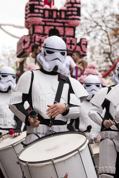 Loule, Portugália - 2017 február: (Carnaval) színes farsangi felvonulás — Stock Fotó