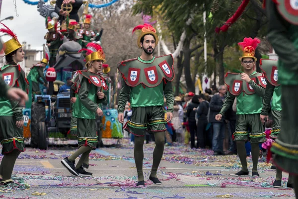 Loule, Portugal - Feb 2017: Färgglada Carnival (Carnaval) Parade — Stockfoto