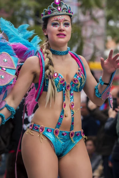 Loule, Portugal - Feb 2017: Kleurrijke carnaval (Carnaval) Parade — Stockfoto