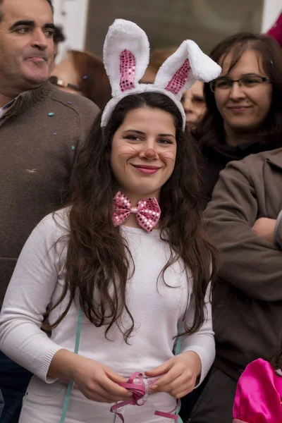 Loule, Portugal - Feb 2017: Färgglada Carnival (Carnaval) Parade — Stockfoto