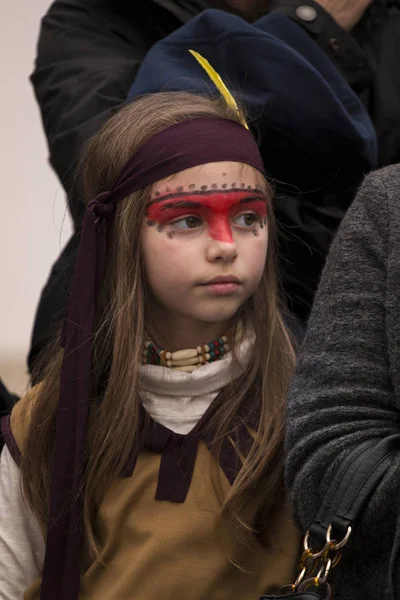 Loule, Portugália - 2017 február: (Carnaval) színes farsangi felvonulás — Stock Fotó