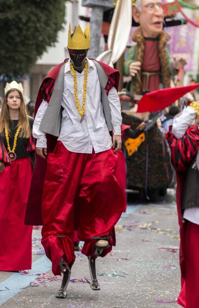 Loule, Portugal - Feb 2017: Färgglada Carnival (Carnaval) Parade — Stockfoto