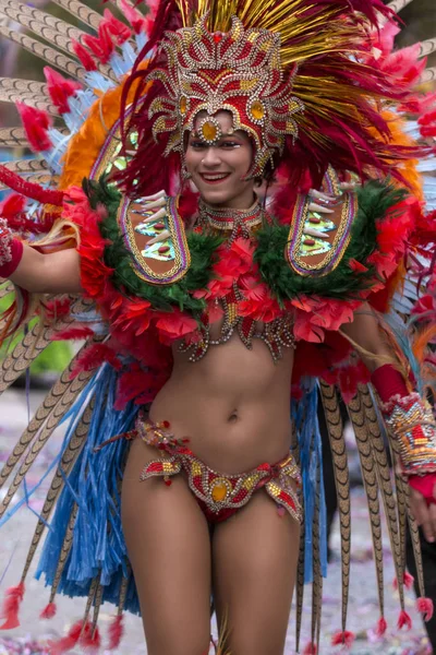 Loule, portugal - feb 2017: farbenfroher karnevalsumzug — Stockfoto