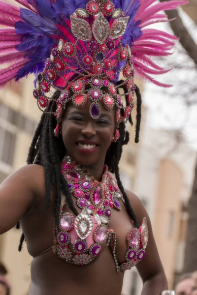 Loule, Portugal - Feb 2017: Färgglada Carnival (Carnaval) Parade — Stockfoto