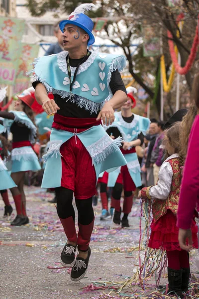 Loule, Portekiz - Şubat 2017: Renkli karnaval (Carnaval) geçit — Stok fotoğraf