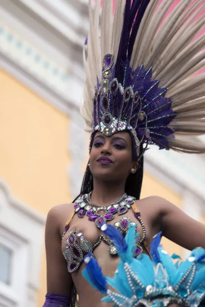 Loule, Portugal - Feb 2017: Färgglada Carnival (Carnaval) Parade — Stockfoto