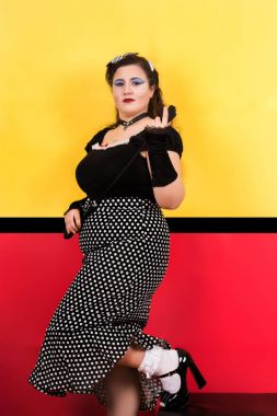 Pop sanat zemin Pinup kız