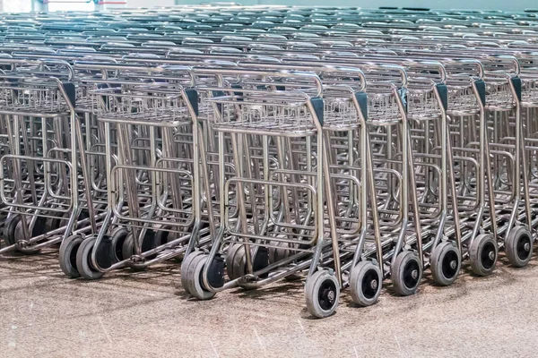 Airport baggage trolleys — Stock Photo, Image