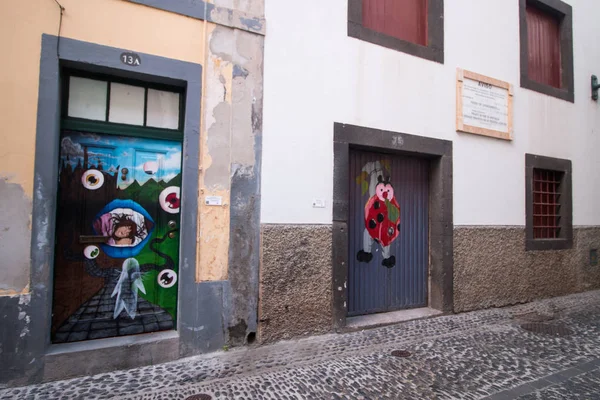 Arte urbano en Funchal — Foto de Stock