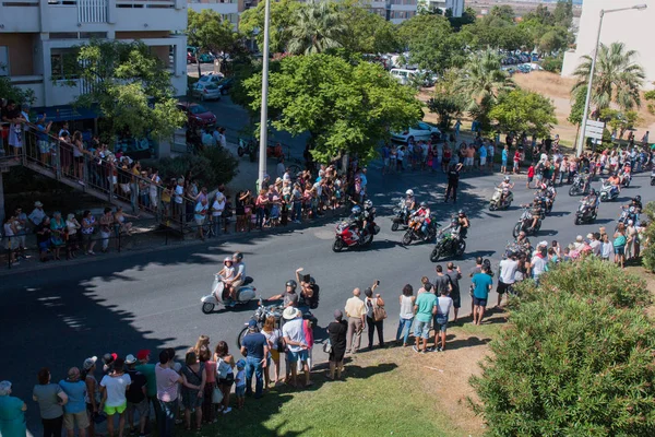 Desfile de motos em Faro — Fotografia de Stock