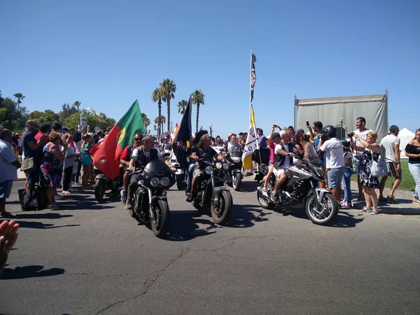 Desfile de motos em Faro — Fotografia de Stock