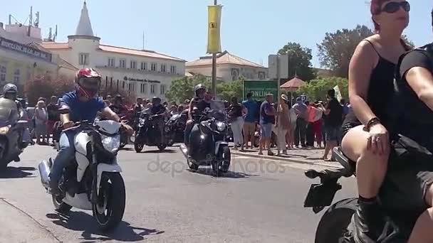 在法鲁的摩托车游行 — 图库视频影像