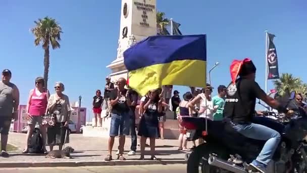 Desfile de motos em Faro — Vídeo de Stock