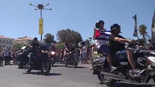 在法鲁的摩托车游行 — 图库视频影像