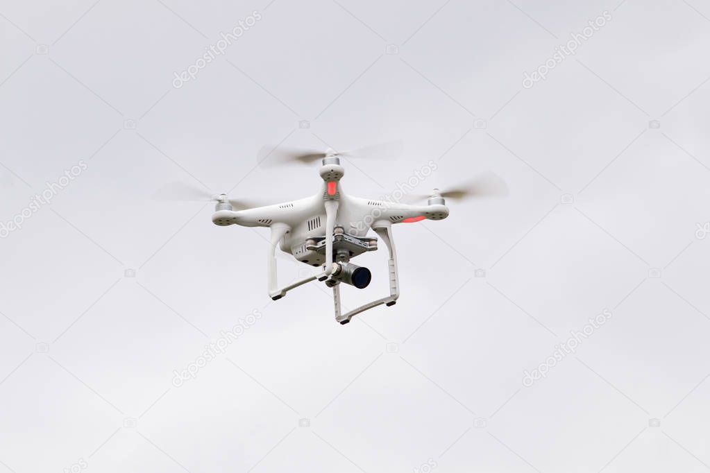 Consumer drone in flight