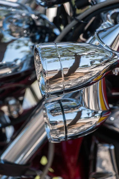 Мотоцикл блестящие детали — стоковое фото