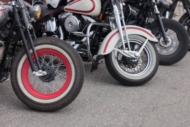 Motosiklet parlak ayrıntıları