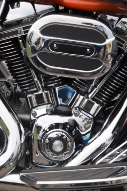 Motosiklet parlak ayrıntıları