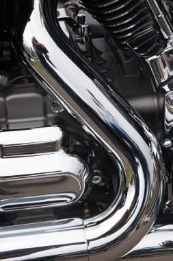 Motosiklet parlak ayrıntıları