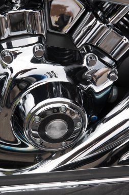 Motosiklet parlak ayrıntıları