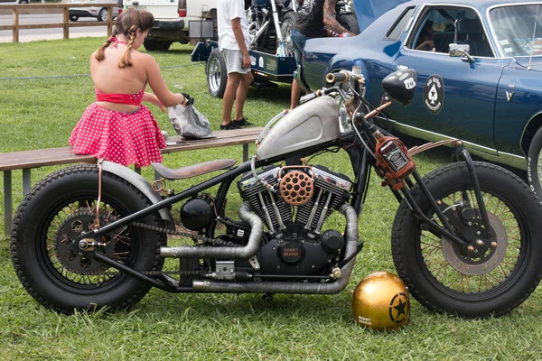 Motorrad bei klassischer Veranstaltung — Stockfoto