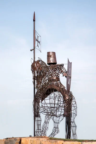 Estátua de cavaleiro medieval — Fotografia de Stock