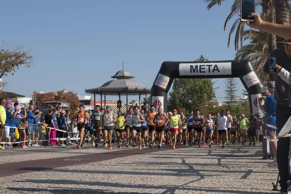 Correr por cáncer de mama — Foto de Stock