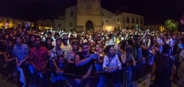  Müzik grubu izleyen seyirci