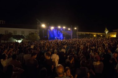 Müzik grubu izleyen seyirci