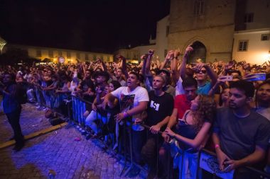 Müzik grubu izleyen seyirci