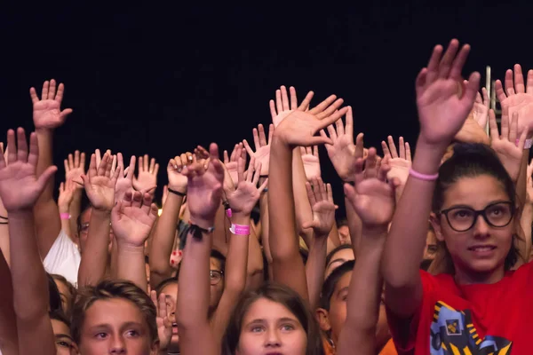 Publikum beobachtet die Musikband hmb — Stockfoto