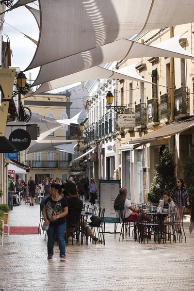 Rua típica da cidade de Faro — Fotografia de Stock