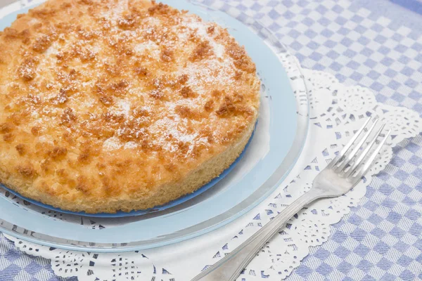 Kokos-Streuselkuchen — Stockfoto