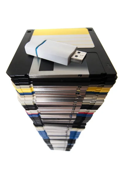 Pile of floppy disks — Stock Photo, Image