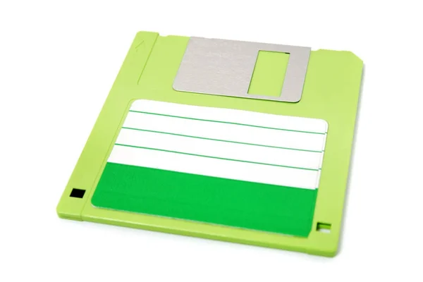 Groene computer diskette — Stockfoto