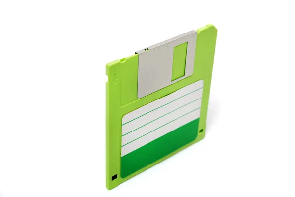 Disquete de computador verde — Fotografia de Stock