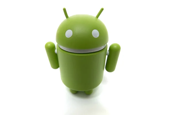 Zielony robot android Zdjęcia Stockowe bez tantiem