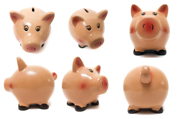 Piggy bank positions — Stock Photo, Image