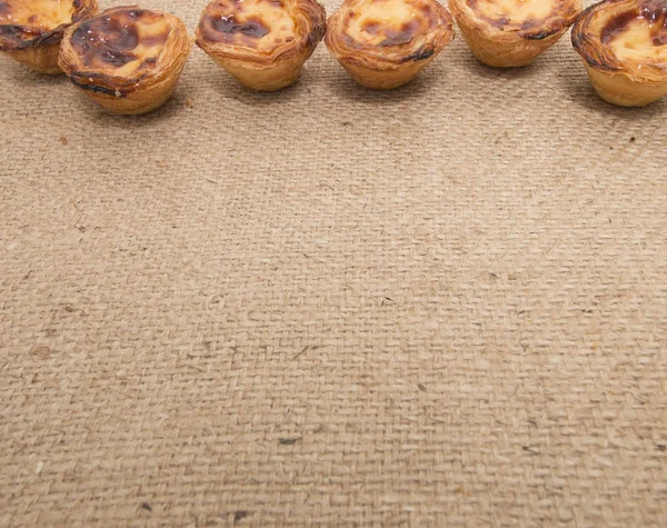 Famous Portuguese egg pastry tart — Stock Photo, Image