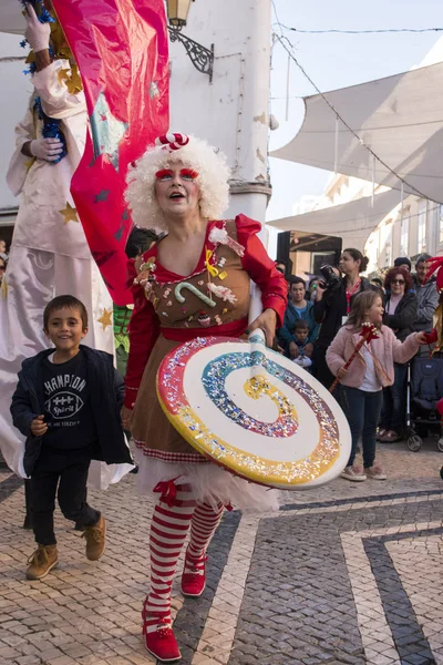 Vánoční postavy parade — Stock fotografie