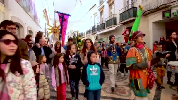 Desfile de personagens de Natal — Vídeo de Stock