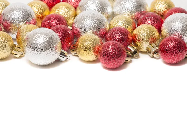 Group of colorful christmas balls Stock Image